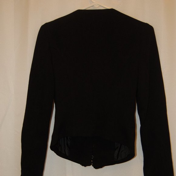 INC International/Concepts Black Dressy Jacket With Beaded Decoration Size S - Picture 4 of 11